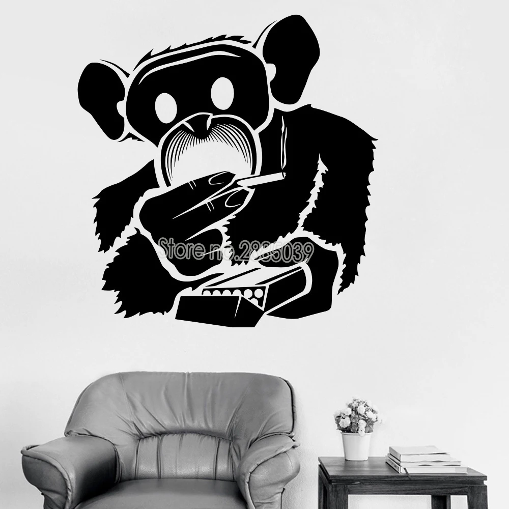 Funny Monkey Smoking Wall Stickers For Living Room Mural Art Vinyl Home Decor Removable Decal Boy Bedroom Cool Poster Hot LC268
Funny Monkey Smoking Wall Stickers For Living Room Mural Art Vinyl Home Decor Removable Decal Boy Bedroom Cool Poster Hot LC268