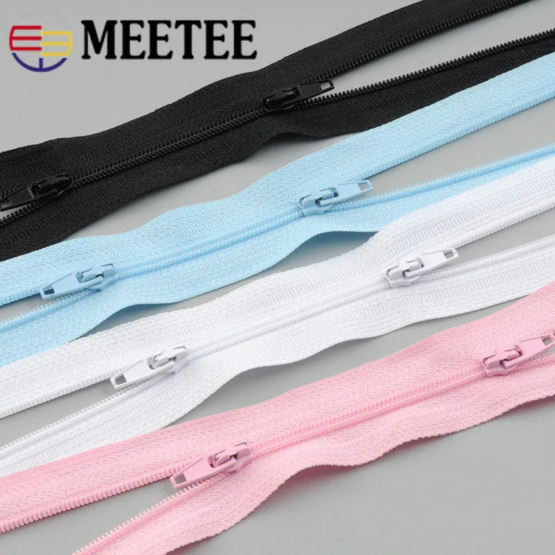 Meetee 3# Double Sliders Nylon Zippers for Baby Clothes Open-end Zipper Children Sleeping Bag Long Zips DIY Garment Accessories
Meetee 3# Double Sliders Nylon Zippers for Baby Clothes Open-end Zipper Children Sleeping Bag Long Zips DIY Garment Accessories
