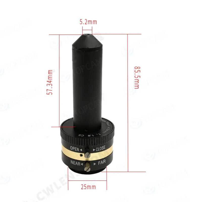 2.0 Megapixel Manual Iris lens 4mm 1/3" CS Mount Lens for Machine Vision Lens CCTV cameras
2.0 Megapixel Manual Iris lens 4mm 1/3" CS Mount Lens for Machine Vision Lens CCTV cameras