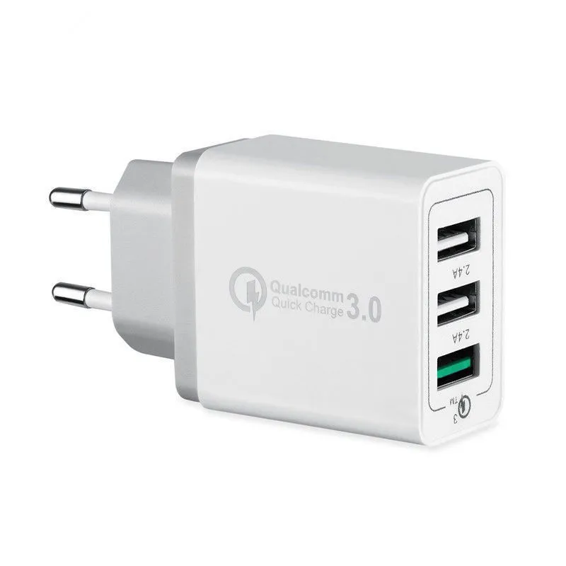 3 Port USB Charger Quick Charge 3.0 Fast Charger QC3.0 UK Plug USB Adapter 30W Portable Wall Charger for Samsung S6 S7 S8
3 Port USB Charger Quick Charge 3.0 Fast Charger QC3.0 UK Plug USB Adapter 30W Portable Wall Charger for Samsung S6 S7 S8