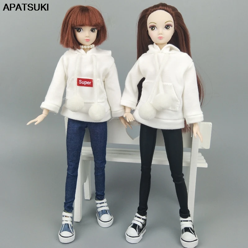 White Sweatshirt Coat For Barbie Doll Clothes For Barbie Doll Outfits Leather Pants Canvas Shoes 1/6 Dolls Accessories
White Sweatshirt Coat For Barbie Doll Clothes For Barbie Doll Outfits Leather Pants Canvas Shoes 1/6 Dolls Accessories