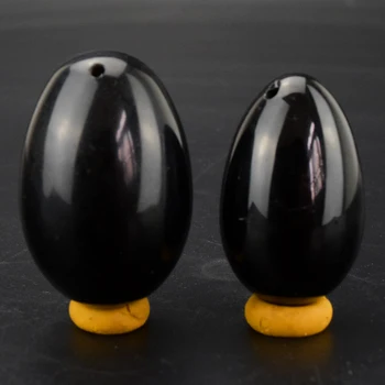 2 PCS/set Drilled Natural Black Obsidian Yoni Egg for Kegel Exercise Kegel Vaginal Tightening Ben Wa jade egg 45x30 / 40x25mm
2 PCS/set Drilled Natural Black Obsidian Yoni Egg for Kegel Exercise Kegel Vaginal Tightening Ben Wa jade egg 45x30 / 40x25mm