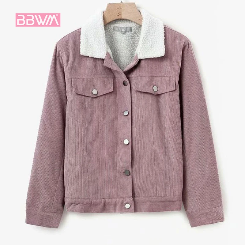 2018 autumn new women's fashion wild Korean version of the slim slim collar long-sleeved corduroy jacket
2018 autumn new women's fashion wild Korean version of the slim slim collar long-sleeved corduroy jacket