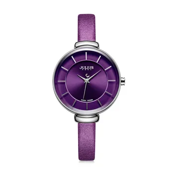 Julius purple red brown red leather strap silver watch ladies watch small dial 30 meters waterproof hour meter sitting JA-638
Julius purple red brown red leather strap silver watch ladies watch small dial 30 meters waterproof hour meter sitting JA-638