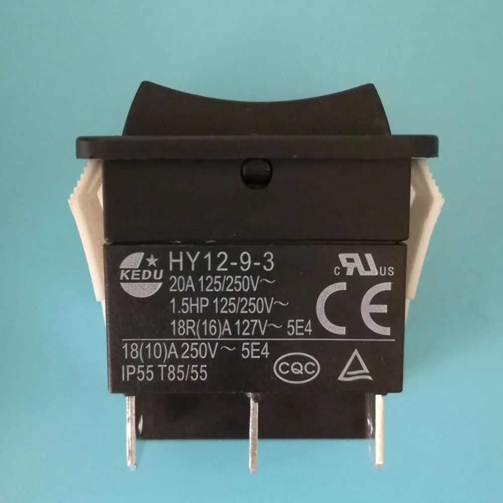 1pcs KEDU HY12-9-3 6 Pins Push Button On Off On Rocker Switch Pushbutton Switches for Electric Power Tools 125/250V 18/20A
1pcs KEDU HY12-9-3 6 Pins Push Button On Off On Rocker Switch Pushbutton Switches for Electric Power Tools 125/250V 18/20A