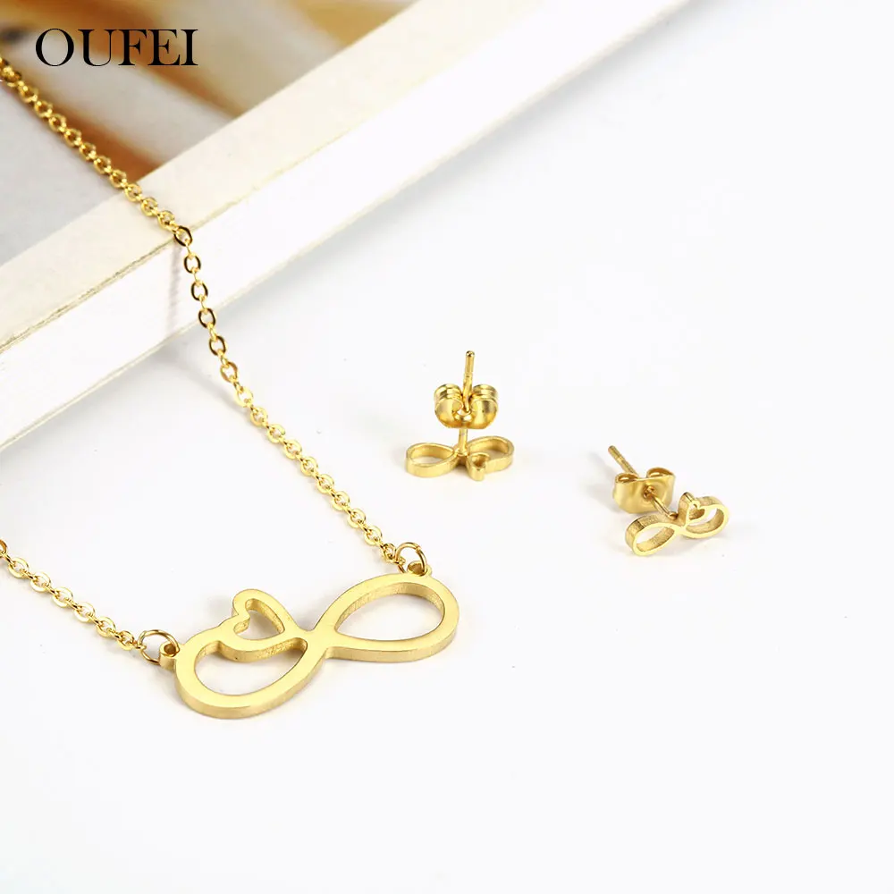 OUFEI Endless Geometric Charm Necklace And Earring Set Stainless Steel Jewelry For Woman Vogue 2019 Jewelry Accessories
OUFEI Endless Geometric Charm Necklace And Earring Set Stainless Steel Jewelry For Woman Vogue 2019 Jewelry Accessories