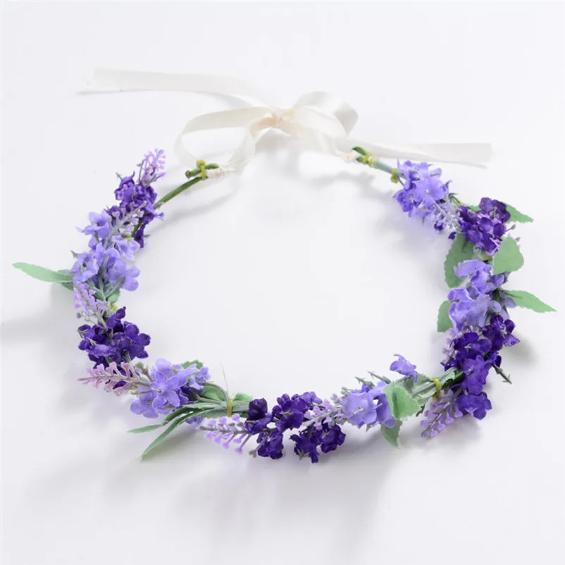 New women's Lavender Garlands Hair accessories for women hoop bow Hair Elastic bands Maquiagem rim on the head Flower crown P2
New women's Lavender Garlands Hair accessories for women hoop bow Hair Elastic bands Maquiagem rim on the head Flower crown P2