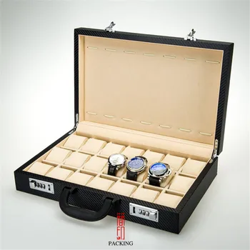 Black leather watch Box Portable Watch or Storage Box With Password Lock for the watchs sales transport carriage protection
Black leather watch Box Portable Watch or Storage Box With Password Lock for the watchs sales transport carriage protection