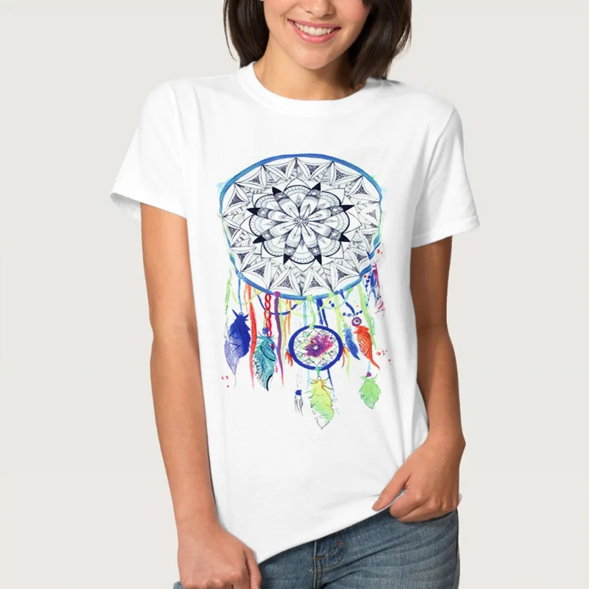 Dreamcatcher Print T Shirt Women Short Sleeve O Neck Loose Tshirt 2019 Summer Women Tee Shirt Tops Camisetas Mujer
Dreamcatcher Print T Shirt Women Short Sleeve O Neck Loose Tshirt 2019 Summer Women Tee Shirt Tops Camisetas Mujer