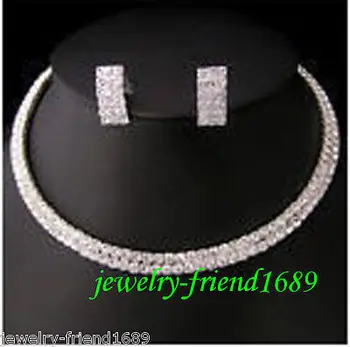 Wedding Wedding/Bridal 2 rows crystal necklace choker earring set Bridal wi real Ms. mujer fine qualitynoble lady's
Wedding Wedding/Bridal 2 rows crystal necklace choker earring set Bridal wi real Ms. mujer fine qualitynoble lady's