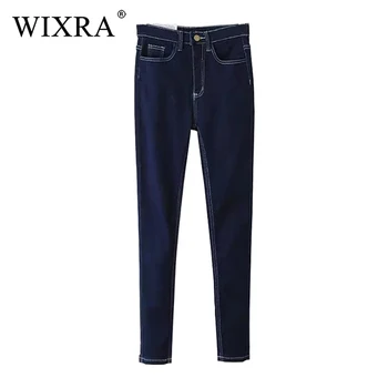 WIXRA Basic Fashion Regular Jeans Fit High Waist Stretched Jeans Women Washed Blue Denim Skinny Jeans Classic Pencil Pants
WIXRA Basic Fashion Regular Jeans Fit High Waist Stretched Jeans Women Washed Blue Denim Skinny Jeans Classic Pencil Pants