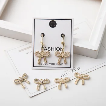 10pcs Trendy Rhinestone Pearl Bow Charms Pendant fit bracelet Earring DIY Fashion Jewelry Accessories Zinc Alloy
10pcs Trendy Rhinestone Pearl Bow Charms Pendant fit bracelet Earring DIY Fashion Jewelry Accessories Zinc Alloy