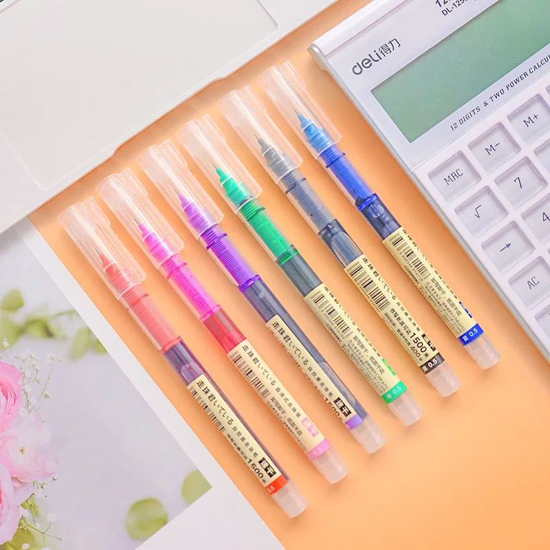 6pcs/lot Straight Liquid Gel Pen Japan Simple Style Creative Quick-drying Signature Pen School Office Writing Instrumen
6pcs/lot Straight Liquid Gel Pen Japan Simple Style Creative Quick-drying Signature Pen School Office Writing Instrumen