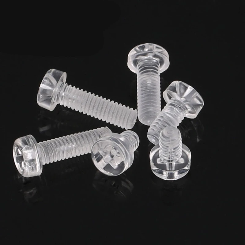 100pcs Transparent Acrylic PC Screw M3 M4 M5 M6 Acrylic Screws Phillips Head Round Pan Socket Transparent Nylon PC Screws Nuts
100pcs Transparent Acrylic PC Screw M3 M4 M5 M6 Acrylic Screws Phillips Head Round Pan Socket Transparent Nylon PC Screws Nuts