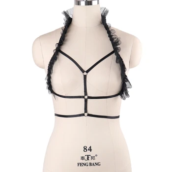 Black Sexy Fetish Breast harness cage bra Soft Cage bra elastic adjust Tops Bondage harness belt Erotic dance Rave HANAERNES
Black Sexy Fetish Breast harness cage bra Soft Cage bra elastic adjust Tops Bondage harness belt Erotic dance Rave HANAERNES