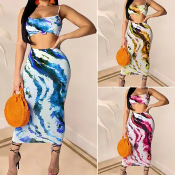 Womens 2 Pieces Set Brazilian Bodycon Two Piece Crop Tops and Long Skirt Set Lace Up Dress Party
Womens 2 Pieces Set Brazilian Bodycon Two Piece Crop Tops and Long Skirt Set Lace Up Dress Party