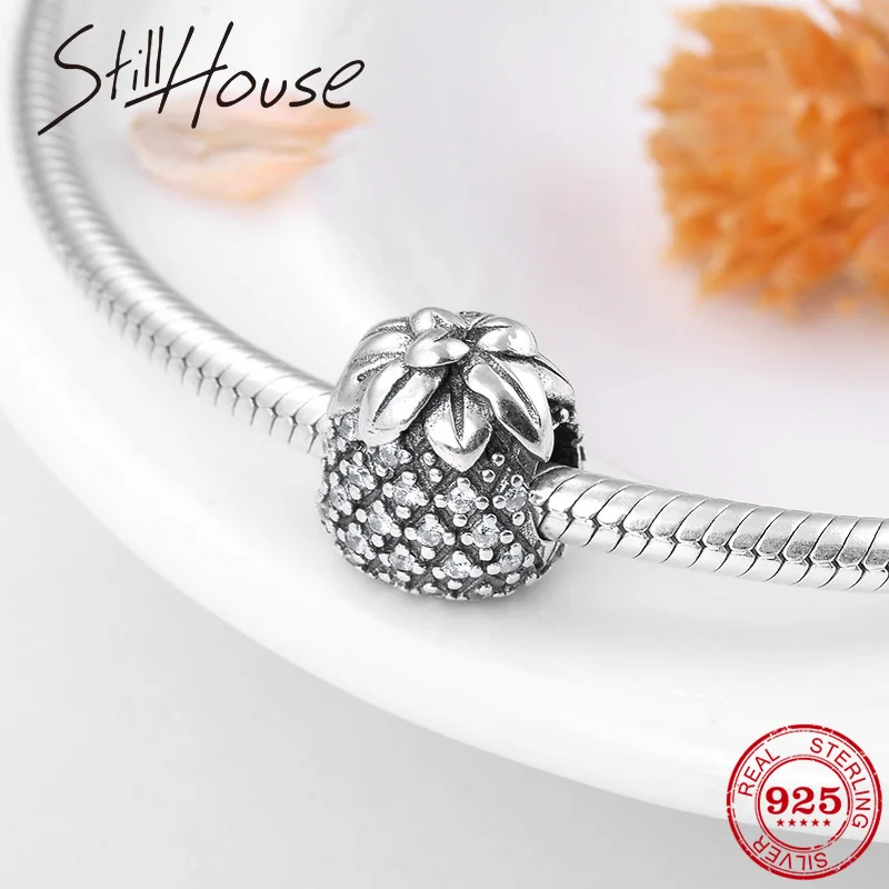 Fashion 925 Sterling Silver Sweet love fruit Pineapple CZ beads Fit Original Pandora Charm Bracelet Jewelry making
Fashion 925 Sterling Silver Sweet love fruit Pineapple CZ beads Fit Original Pandora Charm Bracelet Jewelry making