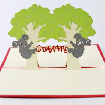 Qubiclife animal cute koala stereo greeting card Australia Tourism Creative 3D stereo blessing card
Qubiclife animal cute koala stereo greeting card Australia Tourism Creative 3D stereo blessing card