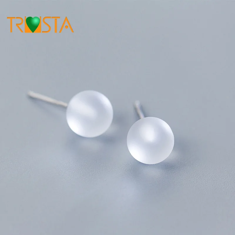 Trusta 100% 925 Sterling Fungus Female Simple Fashion White Ball Earrings Temperament Round Simple Jewelry Women Brincos XY788
Trusta 100% 925 Sterling Fungus Female Simple Fashion White Ball Earrings Temperament Round Simple Jewelry Women Brincos XY788