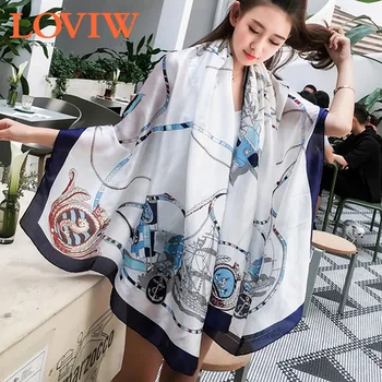 European blue silk scarf summer big shawl print pashmina elegant lady foulard bandana Scarf Long 2019 new Fashion Wrap Scarves 
European blue silk scarf summer big shawl print pashmina elegant lady foulard bandana Scarf Long 2019 new Fashion Wrap Scarves