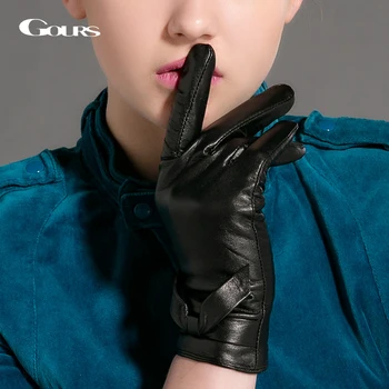 Gours Women's Winter Genuine Leather Gloves Fashion Brand Black Goatskin Finger Gloves New Arrival Warm Mittens GSL013
Gours Women's Winter Genuine Leather Gloves Fashion Brand Black Goatskin Finger Gloves New Arrival Warm Mittens GSL013