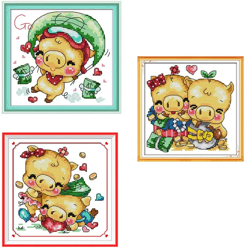 Piggy DIY Handmade Needlework Counted 14CT Printed Cross Stitch Embroidery Kit Set Home Decoration
Piggy DIY Handmade Needlework Counted 14CT Printed Cross Stitch Embroidery Kit Set Home Decoration