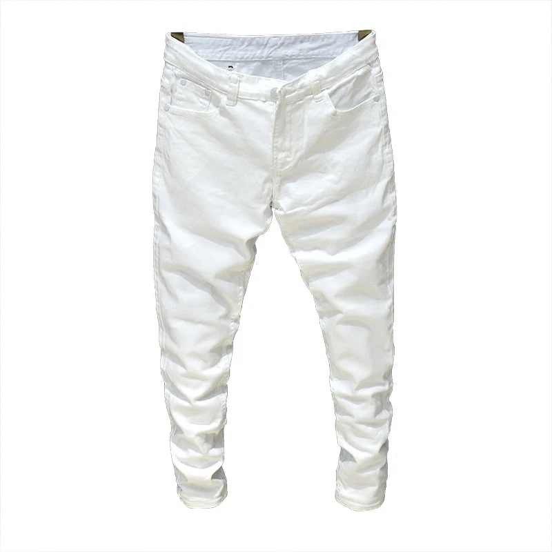 2019 Men Stretch Jeans Fashion white/black Denim Trousers For Male Spring And Autumn Retro Pants Casual Men's Jeans size 27-36
2019 Men Stretch Jeans Fashion white/black Denim Trousers For Male Spring And Autumn Retro Pants Casual Men's Jeans size 27-36
