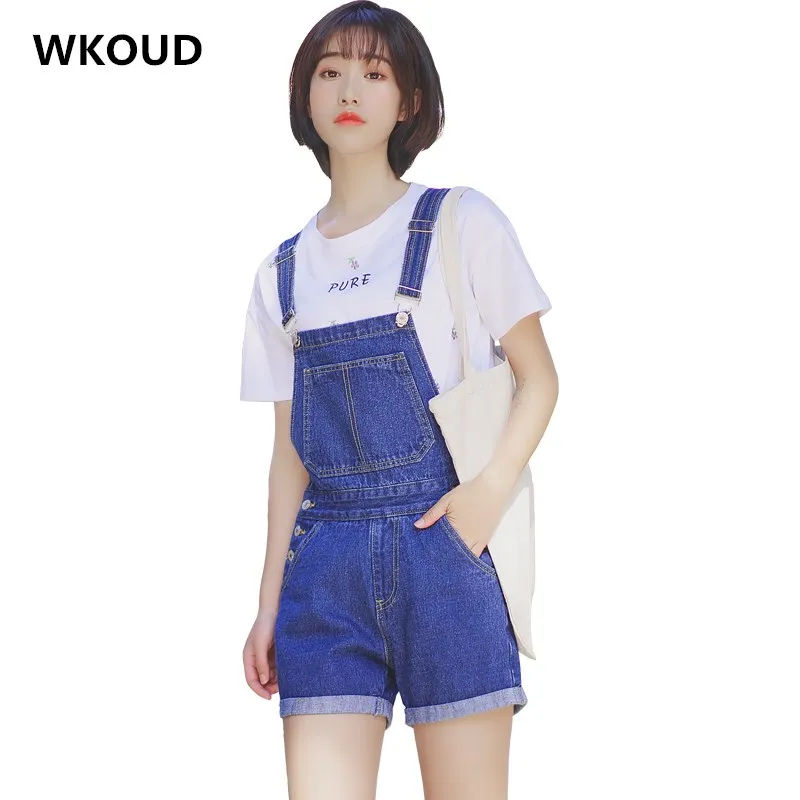 WKOUD Playsuits For Women Washed Jeans Denim Shorts Blue Solid Overalls 2019 Summer Cool Female Casual Jeans Jumpsuits P8850
WKOUD Playsuits For Women Washed Jeans Denim Shorts Blue Solid Overalls 2019 Summer Cool Female Casual Jeans Jumpsuits P8850