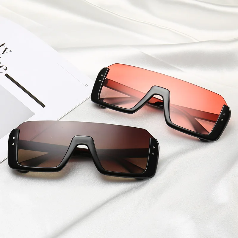 Фото Солнцезащитные очки в стиле ретро для мужчин и женщин оверсайз - купить