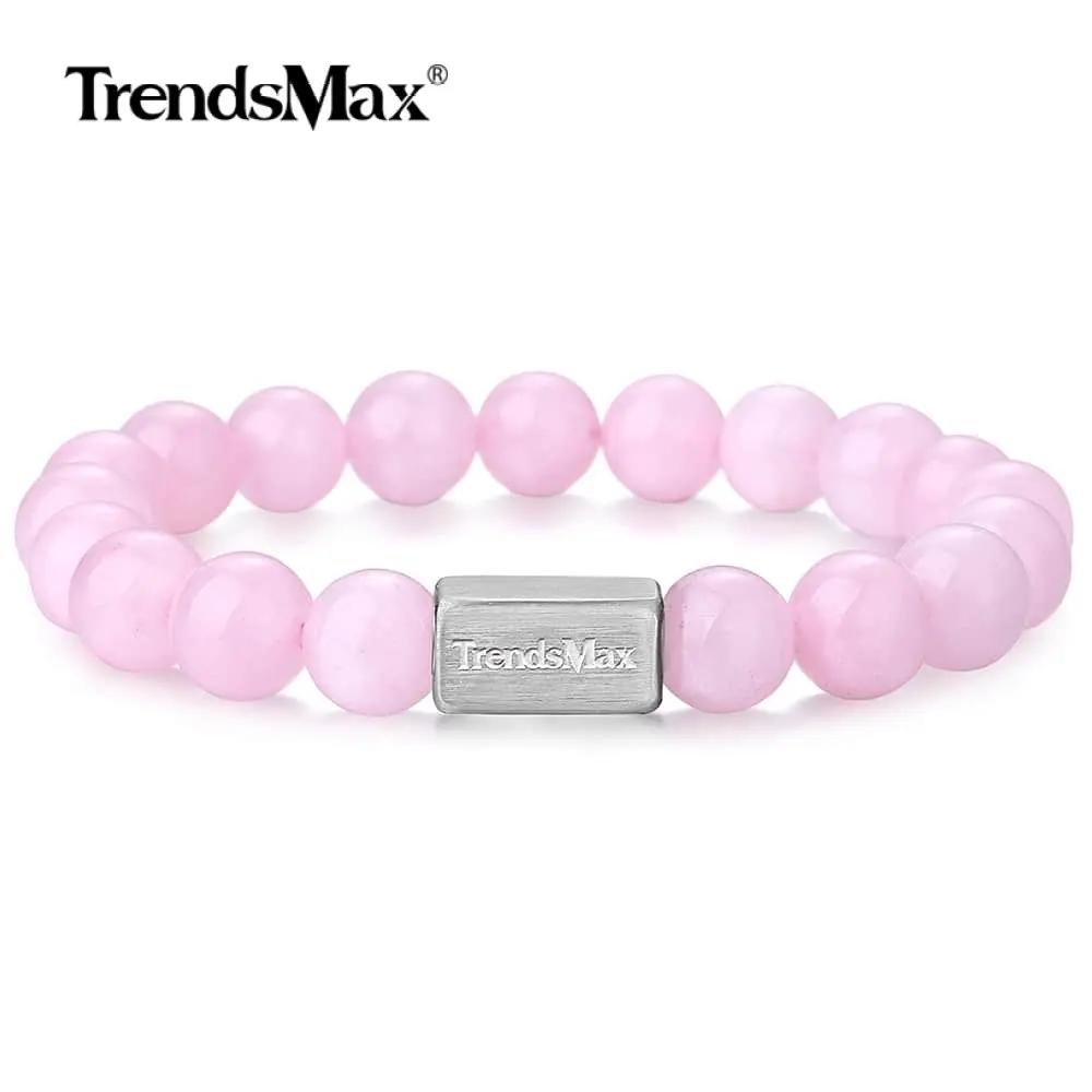 Natural Rose Quartz Crystal Bracelet Mens Womens Stretch Stainless Steel Bracelet Pink Gemstone Beads Jewelry Yoga TBB00120
Natural Rose Quartz Crystal Bracelet Mens Womens Stretch Stainless Steel Bracelet Pink Gemstone Beads Jewelry Yoga TBB00120