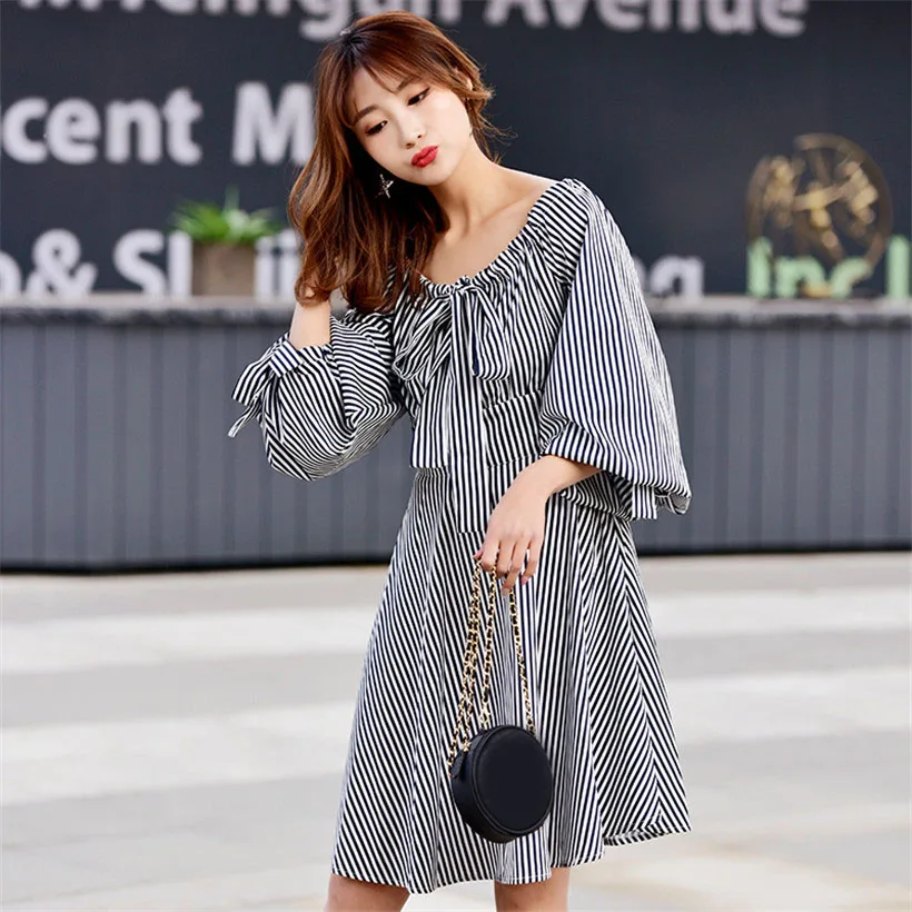 Dress women party summer 2019 silk Off Shoulder simple stripes puff sleeve chalaza peacebird Silk Tie Waist one-piece dress
Dress women party summer 2019 silk Off Shoulder simple stripes puff sleeve chalaza peacebird Silk Tie Waist one-piece dress