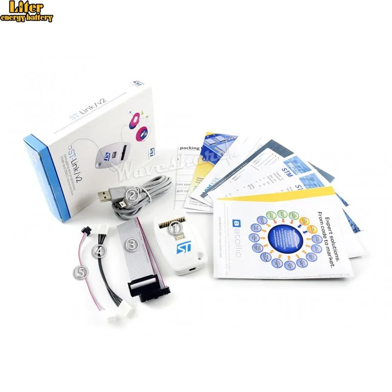Оригинальный ST-Link V2 Stlink St Link STM32 STM8 MCU USB JTAG встроенный