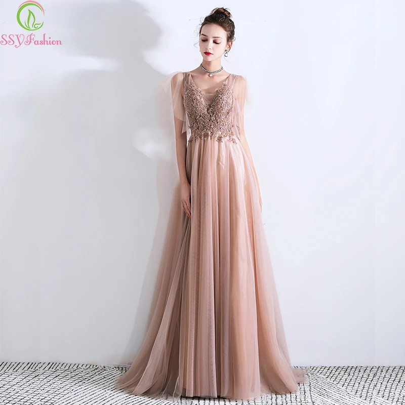 SSYFashion Banquet Elegant Evening Dress Special Occasion Dress Appliques Sequins Sweep Train Party Formal Gowns Robe De Soiree
SSYFashion Banquet Elegant Evening Dress Special Occasion Dress Appliques Sequins Sweep Train Party Formal Gowns Robe De Soiree