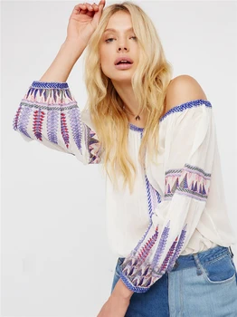 2020 canwedance new Bohemian embroidered Lantern Sleeve shirts slash neck summer women blouses boho shirts sexy summer top
2020 canwedance new Bohemian embroidered Lantern Sleeve shirts slash neck summer women blouses boho shirts sexy summer top