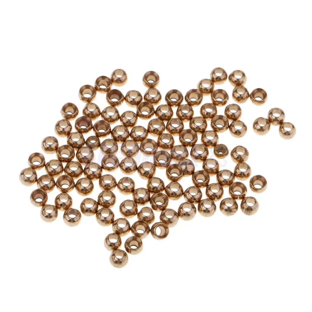 50/100 pieces Fly Tying Beads Assortment Hook Fly Fishing Nymph Belly Eyes Head Ball Bead 2.3mm 2.8mm 3.3mm 3.8mm