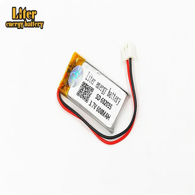XH2.54 600mAh 602035 3.7V lithium polymer battery stereo speakers massage beauty instrument
XH2.54 600mAh 602035 3.7V lithium polymer battery stereo speakers massage beauty instrument