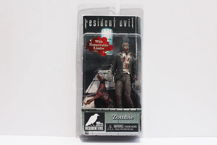 NECA 18cm Resident Evil 10th Anniversary Zombie PVC Action Figure Toys With Removeable Limbs