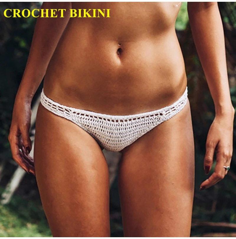 CROCHET BIKINI Women Handmake Knitted Cotton Hollow Out Swimwear Bottoms Vintage Sexy Summer Beach Underwear Biquini Panties
CROCHET BIKINI Women Handmake Knitted Cotton Hollow Out Swimwear Bottoms Vintage Sexy Summer Beach Underwear Biquini Panties