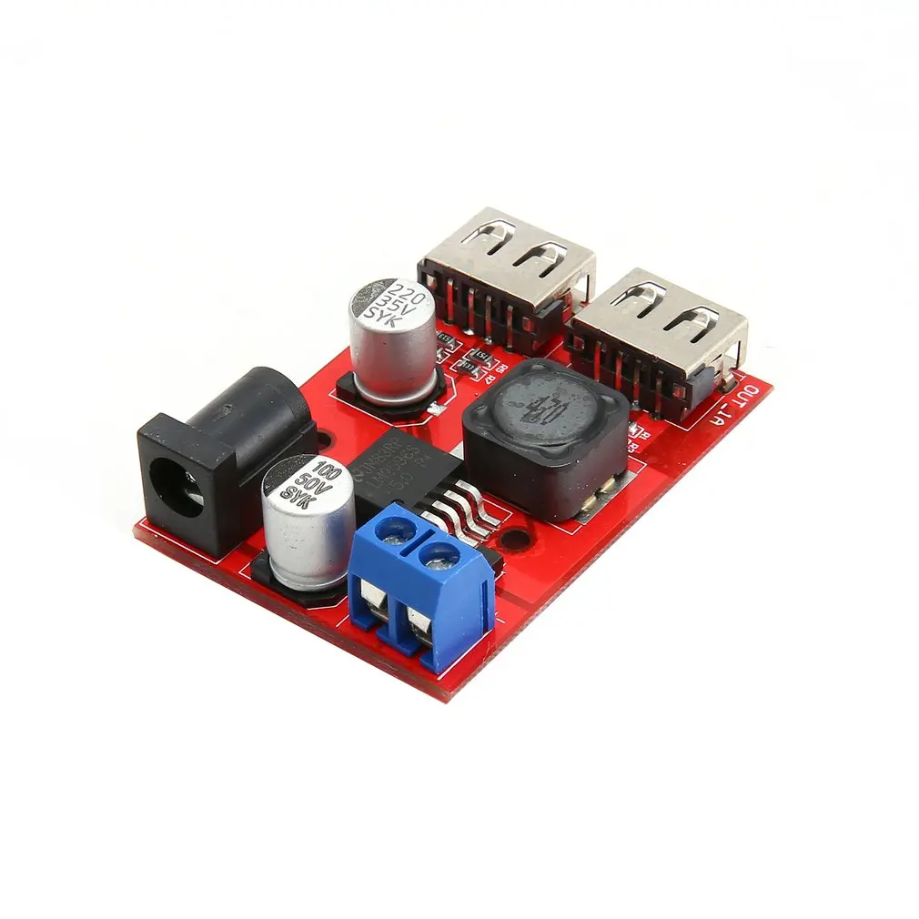 DC-DC 6V-40V Step-down 5V Dual USB Port Voltage Stabilized Power Module 3A for Phone Tablet Power Supply Buck Module
DC-DC 6V-40V Step-down 5V Dual USB Port Voltage Stabilized Power Module 3A for Phone Tablet Power Supply Buck Module