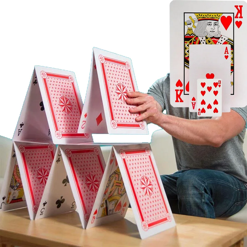 3 Size 2/4/9 Times Super Big Giant Jumbo Playing Cards Full Deck Huge Standard Print Novelty Poker Index Playing Cards Fun Games
3 Size 2/4/9 Times Super Big Giant Jumbo Playing Cards Full Deck Huge Standard Print Novelty Poker Index Playing Cards Fun Games