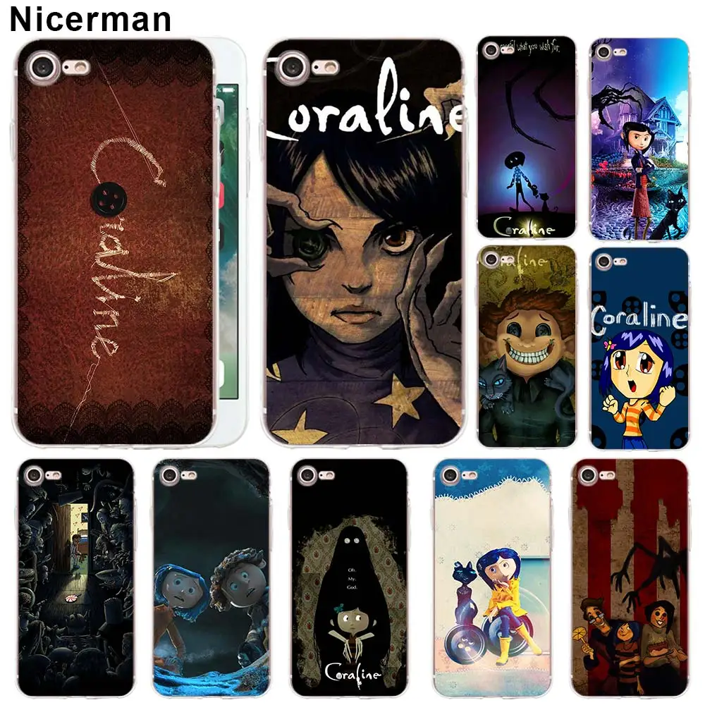 Clear TPU Case for iPhone X XS XR XS Max 7 8 Plus 6 6s Plus 5 5S Cover Movie Coraline Soft Silicone case 
Clear TPU Case for iPhone X XS XR XS Max 7 8 Plus 6 6s Plus 5 5S Cover Movie Coraline Soft Silicone case