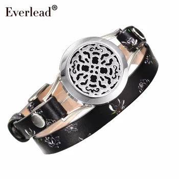 EVERLEAD Wrap Charm Bracelet Jewelry for Women aromatherapy perfume diffuser Stainless Steel Metal Black Real Leather bracelet
EVERLEAD Wrap Charm Bracelet Jewelry for Women aromatherapy perfume diffuser Stainless Steel Metal Black Real Leather bracelet