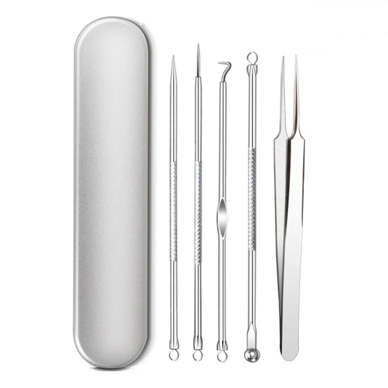 5pcs Blackhead Remover Tool Black Spots Needles Pore Cleanser Comedone Pimple Blemish Extractor Beauty Acne Remover Tools Set
5pcs Blackhead Remover Tool Black Spots Needles Pore Cleanser Comedone Pimple Blemish Extractor Beauty Acne Remover Tools Set