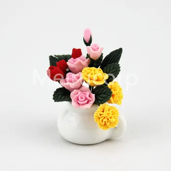 1:12 scale doll house decorate Handmade clay model Yellow and pink Floral art 12104
1:12 scale doll house decorate Handmade clay model Yellow and pink Floral art 12104
