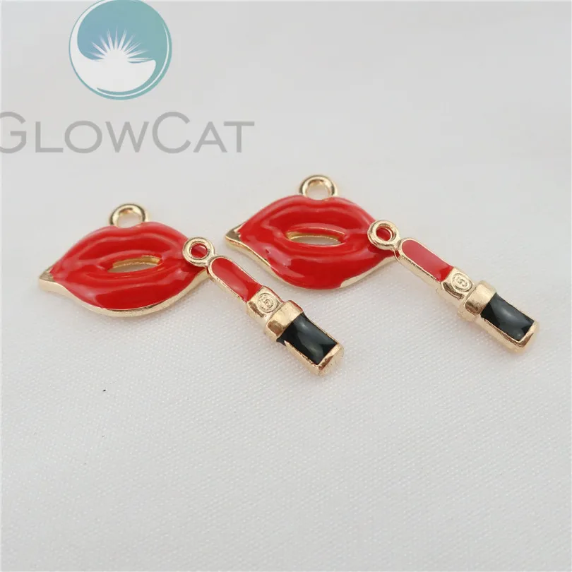 5X KC Gold Color Drops Oil Lipstick lips Charm Pendant DIY Necklace Accessories Making 22735
5X KC Gold Color Drops Oil Lipstick lips Charm Pendant DIY Necklace Accessories Making 22735