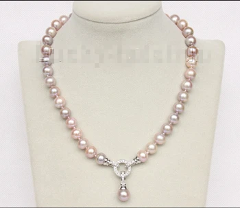 FREE shipping> >>>17" 11mm natural round purple pearl necklace pendant Platinum Plated clasp j9829
FREE shipping> >>>17" 11mm natural round purple pearl necklace pendant Platinum Plated clasp j9829