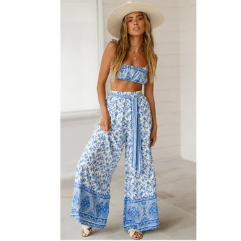 Oufisun 2020 Sexy Top And Pants Outfits Ladies Blue Off Shoulder Sets Tank Women Fashion Print Lace Up Casual Holiday Two Sets
Oufisun 2020 Sexy Top And Pants Outfits Ladies Blue Off Shoulder Sets Tank Women Fashion Print Lace Up Casual Holiday Two Sets