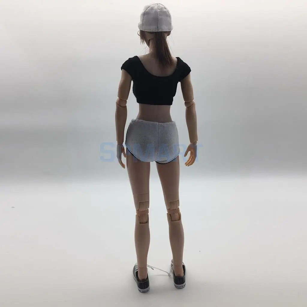 1/6 Scale Female Sport Pants Suit Shirt Women Clothes Set for 12'' Phicen Action Figures Collectible Doll Toy DIY Accessories