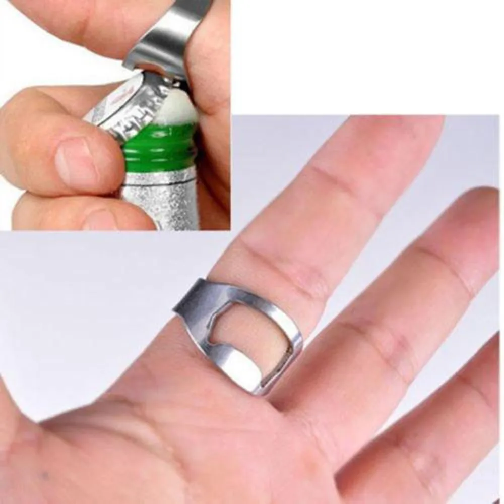 1PC Stainless Steel Finger Ring Opener Creative Ring-Shape Beer Bottle Openers Kitchen Bar Tools #YJ
1PC Stainless Steel Finger Ring Opener Creative Ring-Shape Beer Bottle Openers Kitchen Bar Tools #YJ