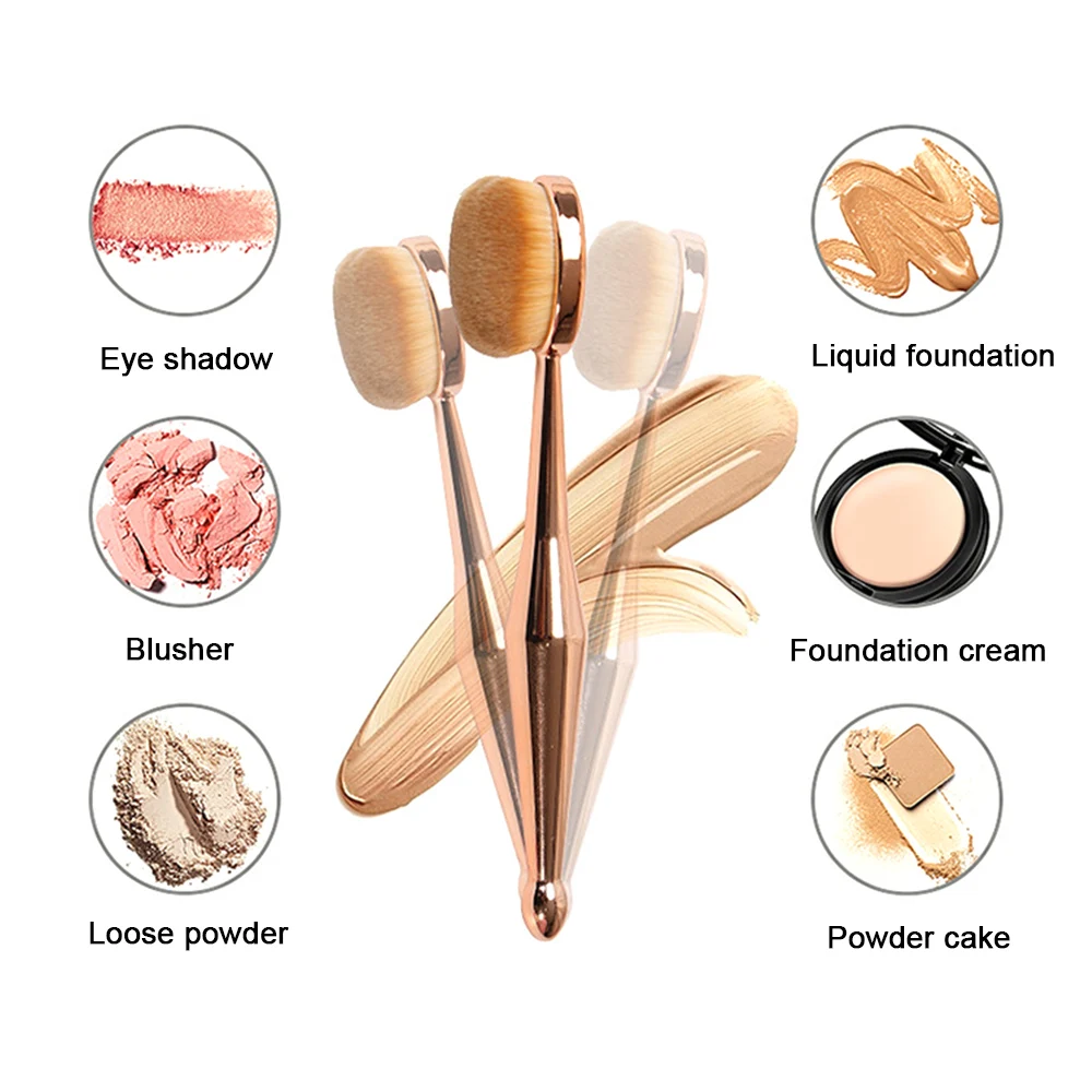 1 PC Golden Oval Makeup Brushes Profession Cream Powder Foundation Toothbrush Makeup Brush Concealer Easy to Use
1 PC Golden Oval Makeup Brushes Profession Cream Powder Foundation Toothbrush Makeup Brush Concealer Easy to Use
